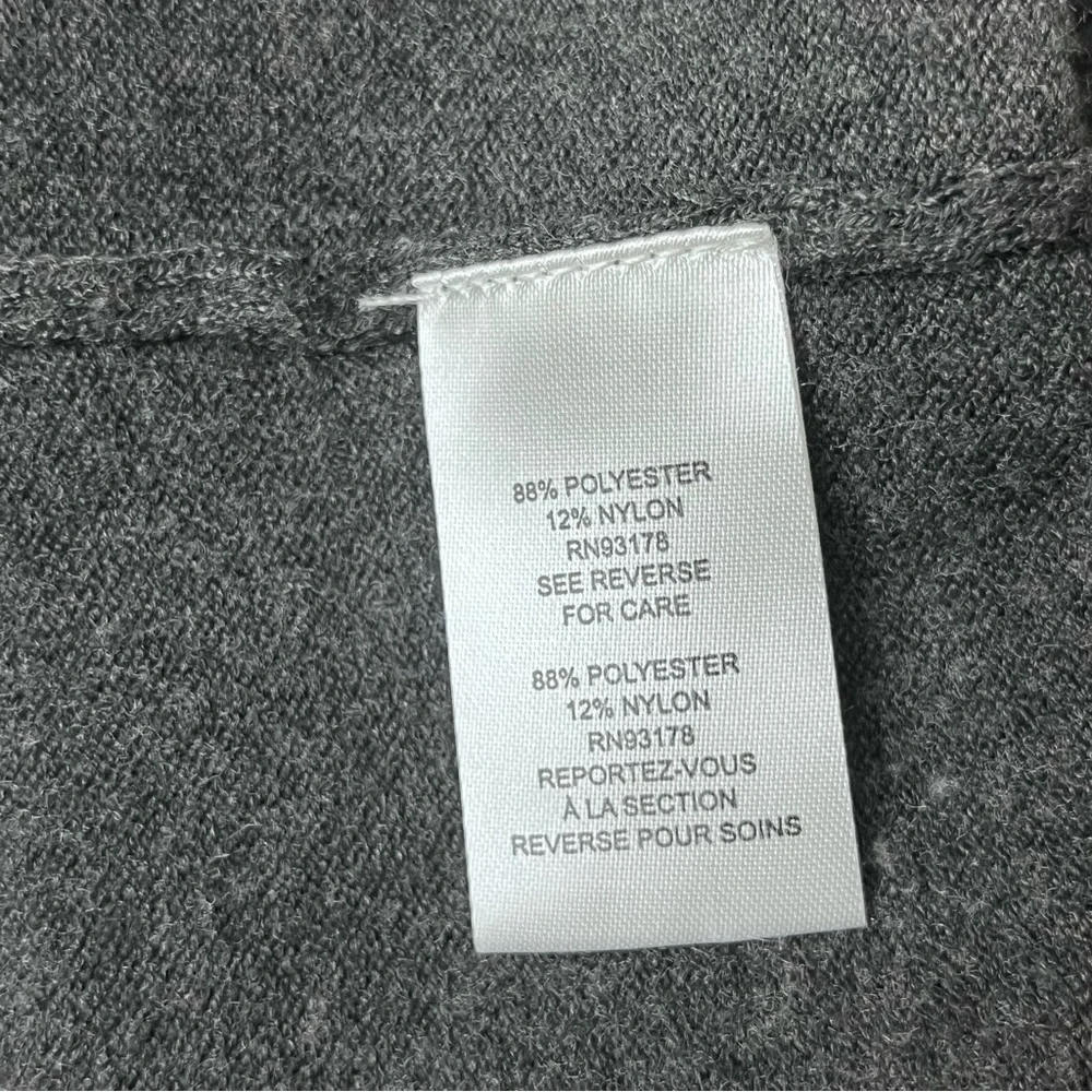 T Tahari Charcoal Gray Knit Sweater Womens Small Minimal Goth Grunge Moto Biker - Picture 8 of 10